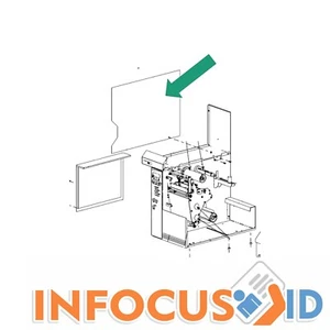 Zebra 31040 reacondicionado - Panel de acceso a medios genuino para 105SL - Imagen 1 de 1