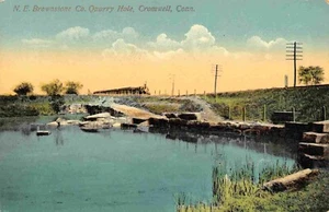 Railroad Train Brownstone Quarry Hole Cromwell Connecticut 1910c postcard - Picture 1 of 2
