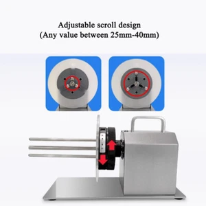 100V-240V Automatischer Etikettenaufwickler Zweiwege Barcode Aufwickelmaschine Breite 260mm - Bild 1 von 7