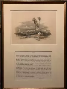 David Roberts Original Lithograph Jenin Ancient Jerzeel. F G Moon 1849 w/ Text - Picture 1 of 11