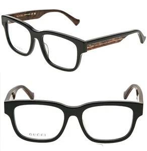 GUCCI 1303 Black Marble Stripe Classic Eyeglasses GG1303O Optical 004 57mm - Picture 1 of 10