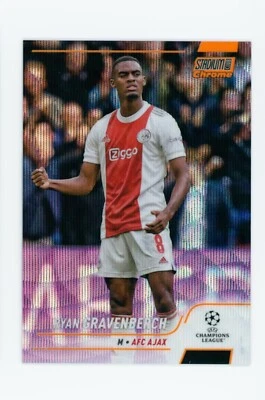 2021-22 Ryan Gravenberch Topps Stadium Club Chrome Orange Wave Ajax Card 7/25 - Image 1 of 3