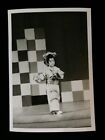 #5048 Japanese Vintage Photo 1940s / girl kimono stage kabuki