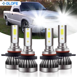 Kit de bombillas blancas de 6000 k faros LED de haz alto bajo 4X para Chevrolet S10 1999-2002 - Imagen 1 de 9