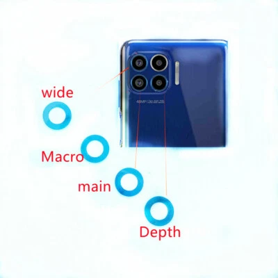 Rear Back Camera Glass Cover Lens for Motorola Moto One 5G XT2075 (Set of 4) - Image 1 of 4