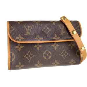 Bolso Louis Vuitton Monograma Bolsillo Florentino Cuero Gamuza Marrón Cintura 3029 - Imagen 1 de 22