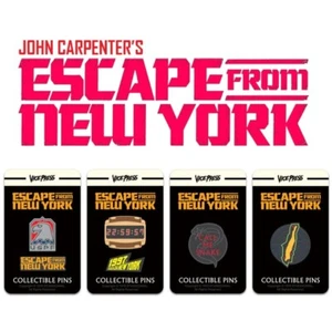 ⚡RAR⚡ 1981 John Carpenter's ESCAPE FROM NEW YORK Pin Set *BRANDNEU* LIMITED ED - Bild 1 von 12