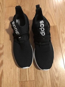 Adidas Mens Lite Racer Adapt 3.0 Running Shoes Size 9.5 Black - Picture 1 of 7