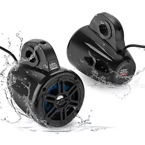 4'' Bluetooth Speakers Stereo Audio System For 1.2'' - 2'' ATV UTV Marine Tower - Picture 1 of 9