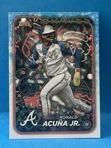 Ronald Acuna Jr. 2024 Topps Holiday “Antlers” Image Variation #H100 Braves - Picture 1 of 7