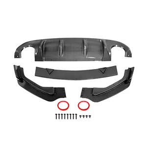 Car Front Spoiler Lip + Rear Bumper Diffuser For Infiniti Q50 2014-2017 Standard - Bild 1 von 11