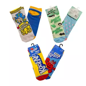 Fun Crazy Socks 2 Pair Anklet Comfy Novelty, New Men Sz 6-12, Ship Next Biz Day - Picture 1 of 12