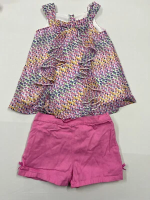 Conjunto de 2 pantalones cortos y top Macy's Kids Headquarters para niña talla 5 Foto 1 de 4