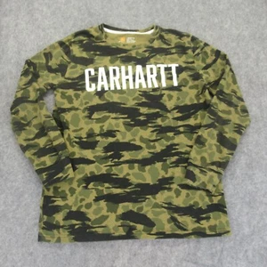 Carhartt Boys Logo Camo Long Sleeve Shirt Size Large 14-16 - Picture 1 of 7