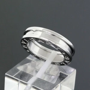 BVLGARI 18K White Gold B.Zero1 1-Row 5MM Band Ring Euro Size 45 US Size 3.5 - Picture 1 of 4