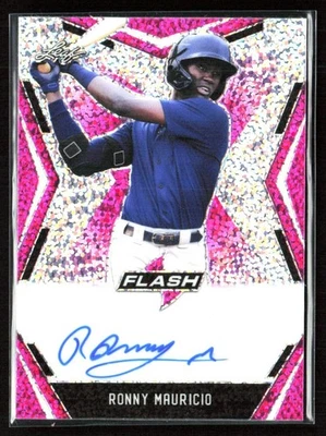 Ronny Mauricio 2020 Leaf Flash Pink Auto /15 #BA-RM2 - Image 1 of 3