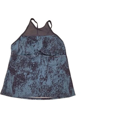 Nike Women’s Turquoise Printed Tankini Swim Top High Neck Extra Large  - Image 1 of 4