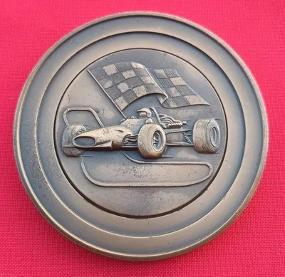 Fórmula 1 Gran Premio Italia Medalla de Bronce Placa Calendario 1970 Foto 1 de 4
