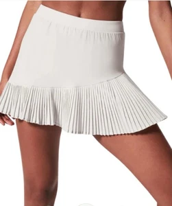 SPANX YES, PLEATS! SKORT 14" in White Cloud Size XLarge NWT pickleball Tennis - Picture 1 of 8