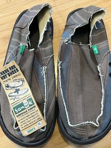 New Men's Size 10 Sanuk DONNY Slip On Sidewalk Surfer Loafers Sandals Shoes - Picture 1 of 7