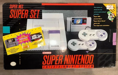 SNES Super Nintendo Super Set Console Box **BOX ONLY + STYROFOAM** - Image 1 of 4