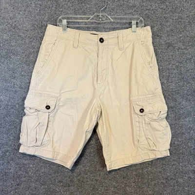 American Eagle Shorts Mens 34 Beige Khaki Cargo Shorts Classic Cotton Y2K - Image 1 of 4