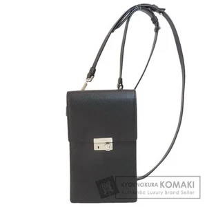 Prada Logo Saffiano Shoulder Bag Leather Ladies R74 - Picture 1 of 10