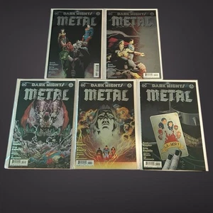 Dark Nights Metal #1-5 DC Comics 2017 Raised Foil Covers NM Lot Of 5 - Picture 1 of 14