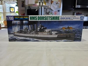 Aoshima 1/700 Waterline WWII British Cruiser HMS Dorsetshire Model Ship Kit - Picture 1 of 16