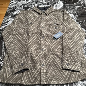 Roark Andes Manawa Tapu Shirt Jacket Dark Brown Mens Size L NWT $129 - Picture 1 of 12