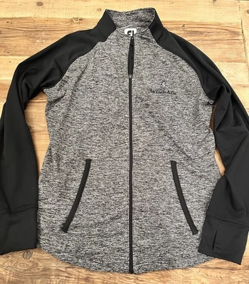 Foot Joy FJ Women's Performance Full Zip Golf Jacket Gray/Black • large  - Image 1 of 4