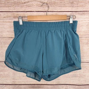 Pantalones Cortos de Correr Athleta Mesh Racer 4" Entrepierna Verde Azulado Pequeños - Imagen 1 de 7