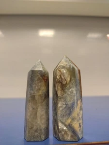 2 pezzi cristallo druso cianite blu naturale ALTA QUALITÀ torre gemma negozio USA #4 - Foto 1 di 8