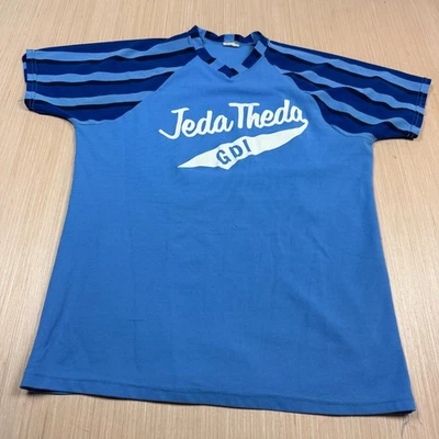 Camiseta deportiva de béisbol raglán vintage años 70 80 XL a rayas Jeda Theda años 80 para hombre Foto 1 de 4