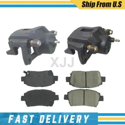 Pinzas de freno delanteras izquierda derecha y pastillas metálicas para Scion xA 2004-2006 Foto 1 de 4