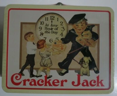 Vintage Cracker Jack Collectible Reproduction Lunch Box 2001 Tin *New/ Sealed - Image 1 of 4