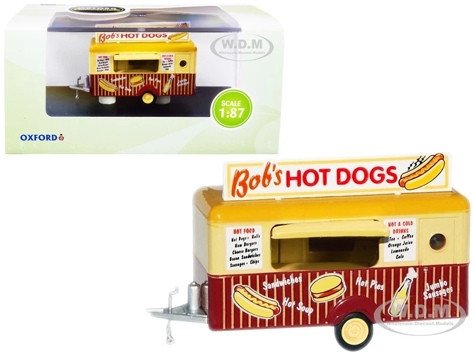 HO Oxford Diecast 87TR001 Concession Trailer Bob's Hot Dogs