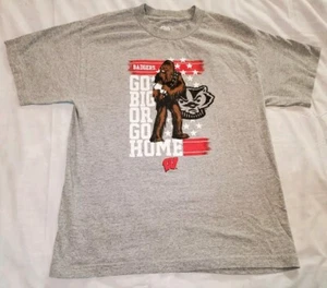 Camiseta de fútbol americano juvenil XL University of Wisconsin Badgers Star Wars gris NCAA - Imagen 1 de 7
