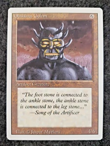 OBSIANUS GOLEM Magic the Gathering revised near mint never played MTG .(DS3D1K1) - Picture 1 of 20