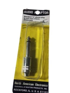 Adaptador de audio, teléfono estándar de 1/4 de pulgada macho a sub-mini teléfono de 2,5 mm hembra - Imagen 1 de 1