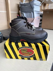 TAGLIA A SCELTA / Stivali da lavoro uomo Skechers Burgin - punta in acciaio Tarlac larga 77143W - Foto 1 di 6