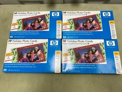 TARJETAS FOTOGRÁFICAS HP VACACIONES 4X8" 4 PAQUETES DE 40 NUEVAS EN PAQUETES SELLADOS! Foto 1 de 3
