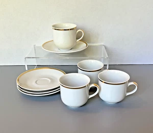 Vintage Baum Bros Jasmin Demitasse Espresso Set 4 Tassen & 4 Untertassen Tschechoslowakei - Bild 1 von 18