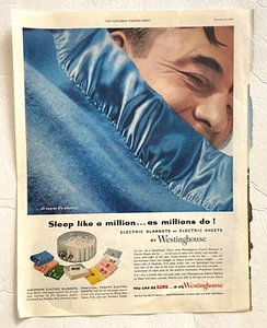 Westinghouse Vintage Print Ad 1959 Electric Blanket  10.5 x 13.5 inches - Picture 1 of 2