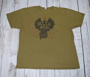 PEARL JAM 2006 WORLD WIDE TOUR ROYAL APPAREL MENS SHIRT XL RARE ARMY OLIVE GREEN - Picture 1 of 7