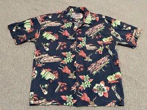 Vintage BC Ethic Biscuits & Gravy Button Up Hawaiian Aloha Shirt USA Made XL - Picture 1 of 6
