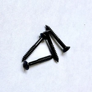 4 pcs Fender / Squier System 1 Locking Guitar Nut Mounting Screws Vintage 1980s - Picture 1 of 2