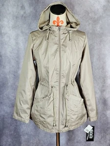 NUEVO CON ETIQUETAS DETALLES INTL Parka en un Bolsillo Cremallera Completa Chaqueta Cortavientos con Capucha Para Mujer S - Imagen 1 de 12
