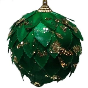 Palline verdi per Albero di Natale pigna sfera Decorazioni natalizie addobbi par - Foto 1 di 4