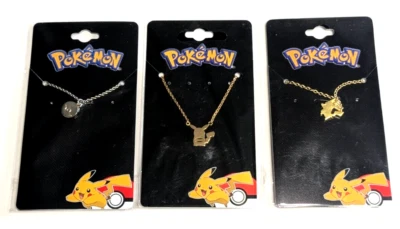 Покемон золото Пикачу серебро Poké мяч подвеска ожерелье 3 упаковки редкая подарочный набор продажи - Изображение 1 из 4